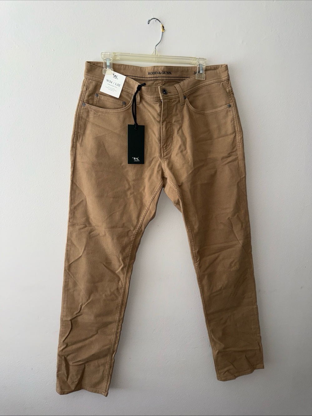 Rodd & Gunn Tan Straight-Fit Chinos W34/L32
